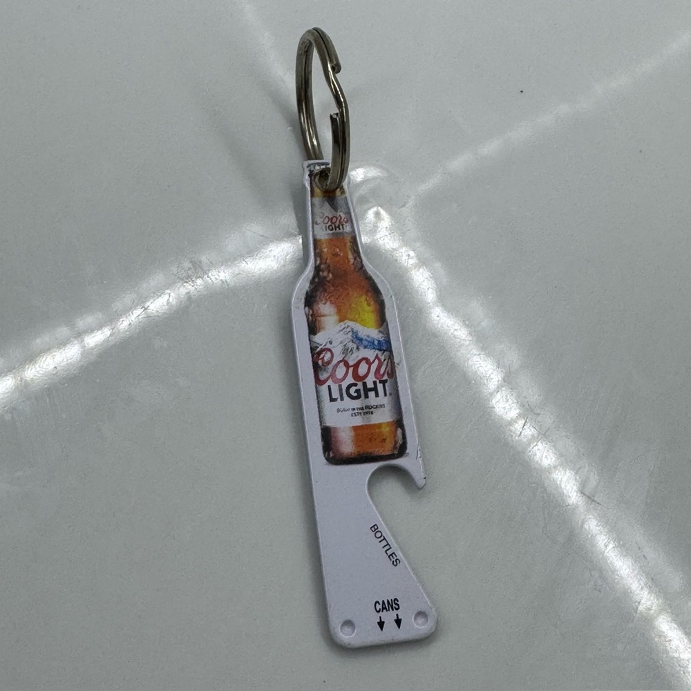 Coors Light Metal Bottle & Can Opener Keychain – Beer Bottle Shape Barware Promo